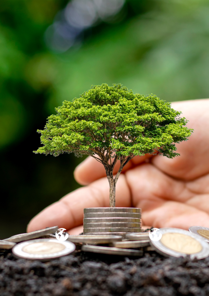 flyer empresa taller sostenibilidad verde y amarillo orgánico naturaleza